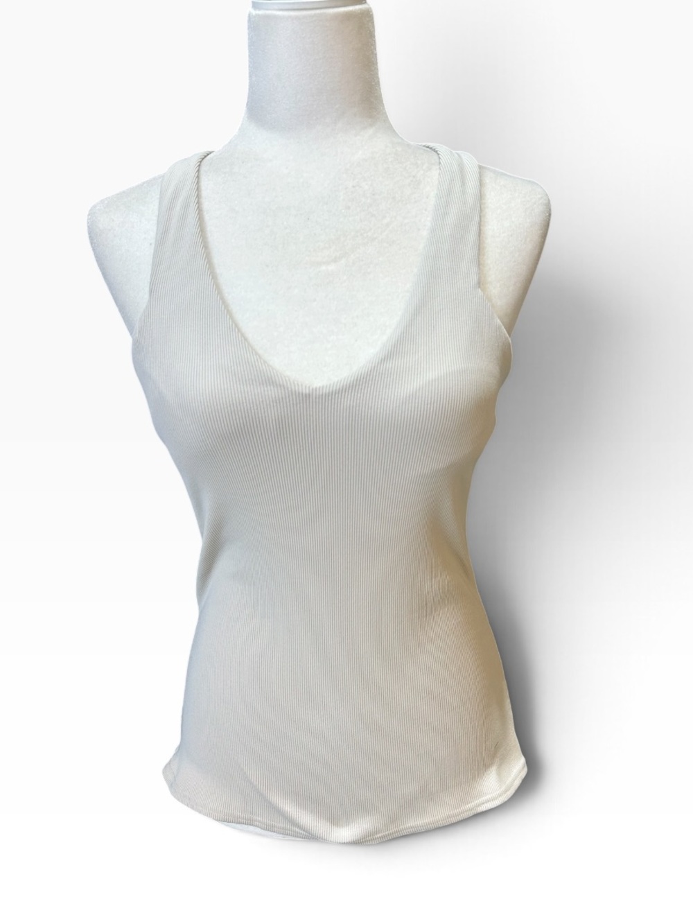 ALO Yoga Ribbed Scoop Neck Tank - Cream